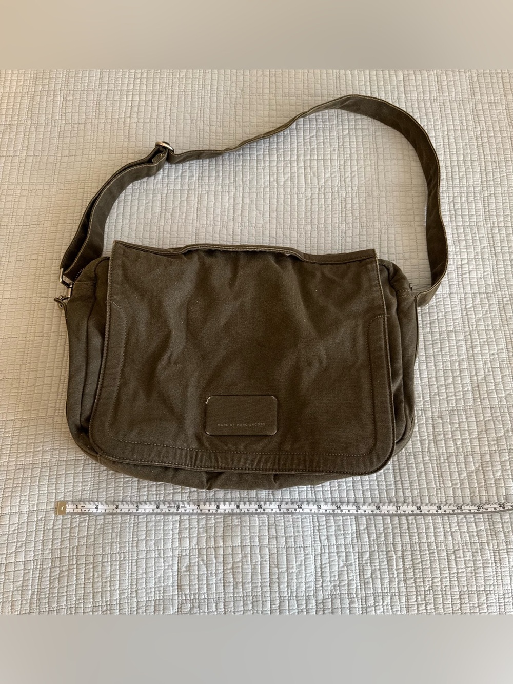 Marc by Marc Jacobs Olive Green Canvas Messenger Bag
